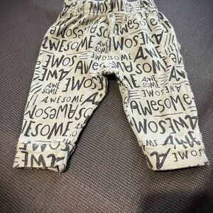 Chick Pea Green 'Awesome' Print Joggers